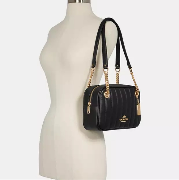 COACH Cammie Chain Shoulder Bag w/ Linear Quilting - Picture 9 of 11